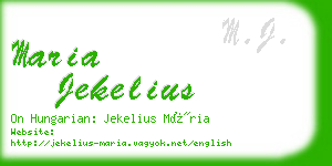maria jekelius business card